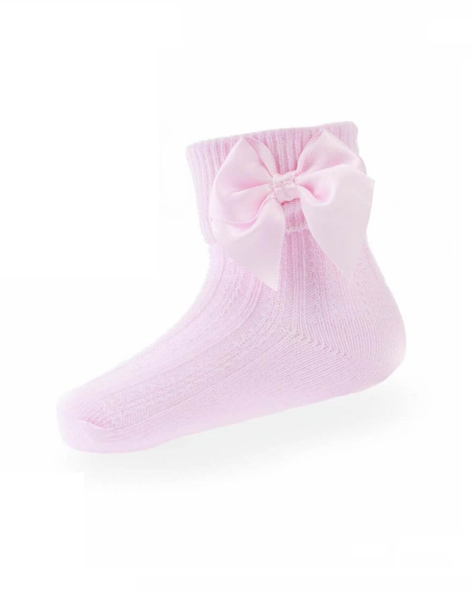 pink bowed ankle socks from tors childrens wear