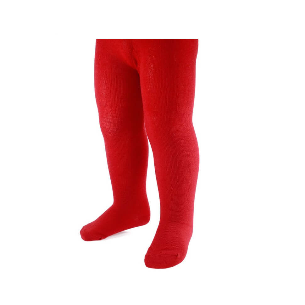 Red Cotton Rich Tights
