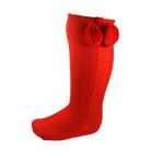 elegance red pom socks