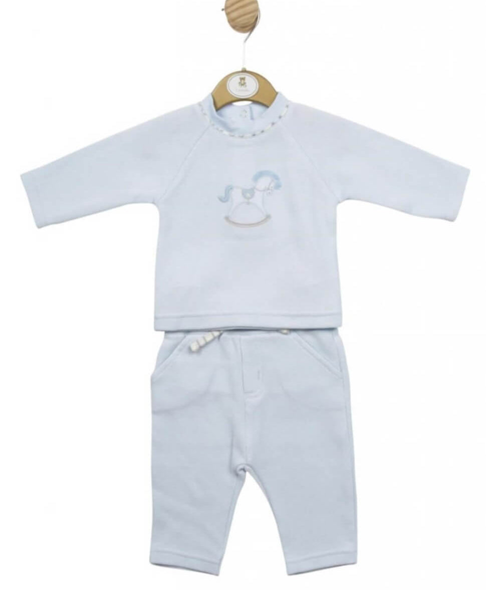 boys mintini two piece tracksuit with rocking horse 