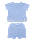 martin aranda Blue Knit Jumper and Shorts