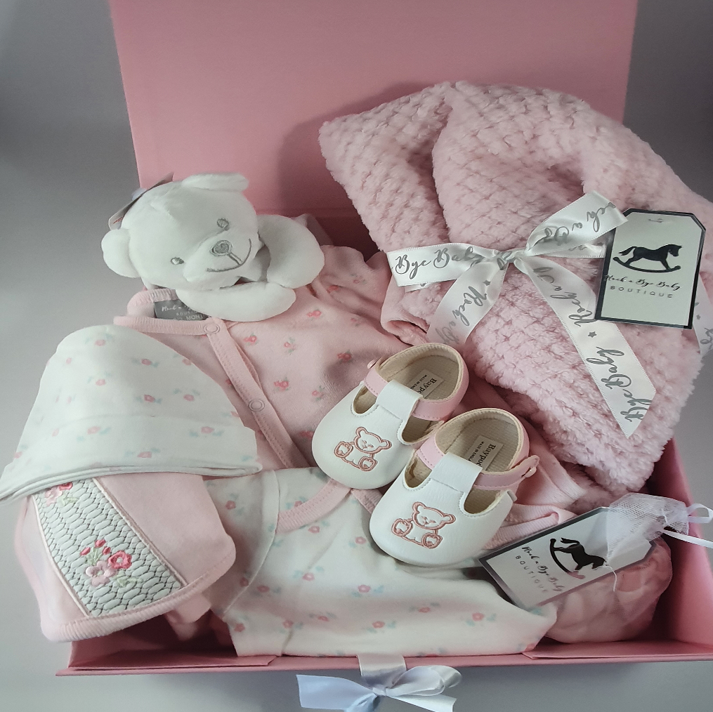 welcome baby girls gift box
