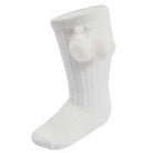 elegance white pom socks